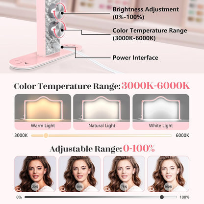 Arc Half Moon Light: 34" Shadow-Free Large Nail Light for Desk