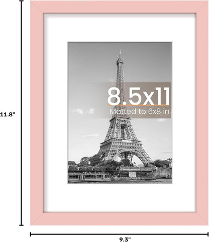 8.5 By 11 Picture Frame, Certificate Frames, Pink 1 Pack