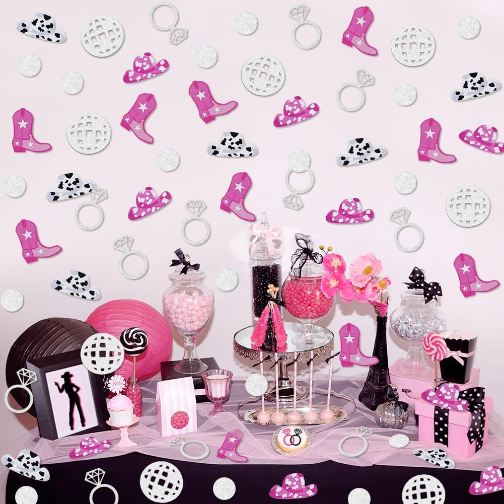 Cowgirl Disco Bachelorette Confetti, Cowgirl Bachelorette Party Decorations