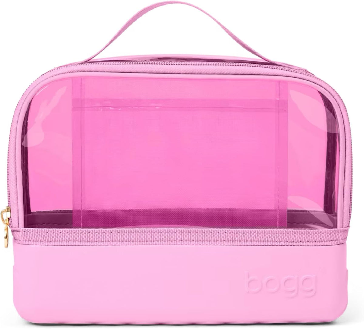Boggs n Ends Travel Organizer Pouch – 9” x 3” x 7” – Durable, Washable, Tip-proof – Compact Cosmetics Case (Pink Taffy)