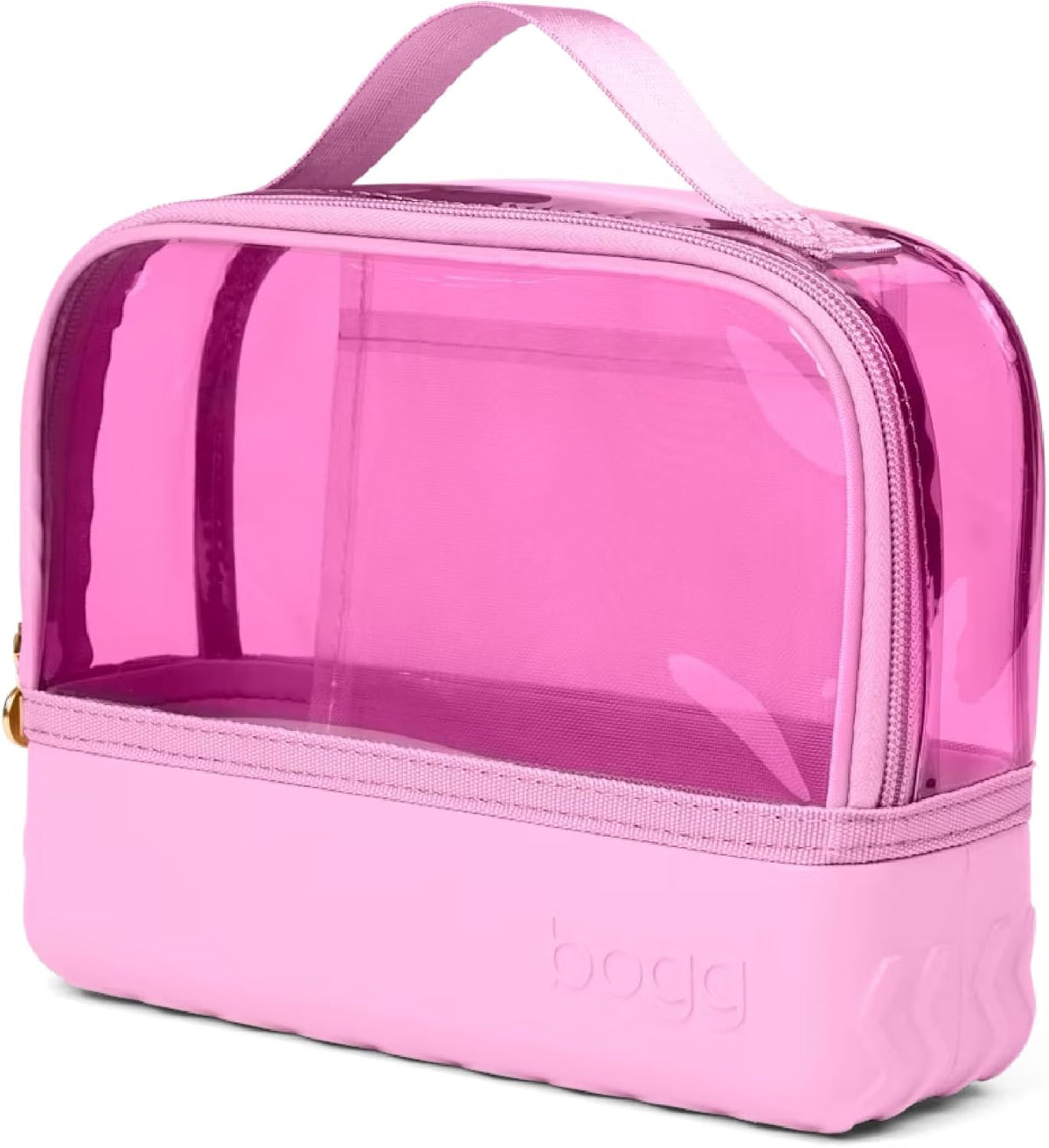 Boggs n Ends Travel Organizer Pouch – 9” x 3” x 7” – Durable, Washable, Tip-proof – Compact Cosmetics Case (Pink Taffy)