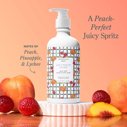 Goat Milk Hand Soap, Juicy Peachy Lychee, 12.5 fl oz