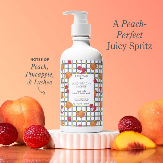 Goat Milk Hand Soap, Juicy Peachy Lychee, 12.5 fl oz
