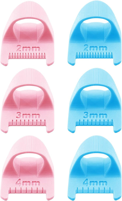 6PCS Template Kit for Even Sewing (Contains 3 Pink 3 Blue), Sewing Template Kit for Consistent 2mm, 3mm, 4mm Stitches, Sewing Quilting Guide, Hand Sewing Aid, Precision Stitch Guide Tool