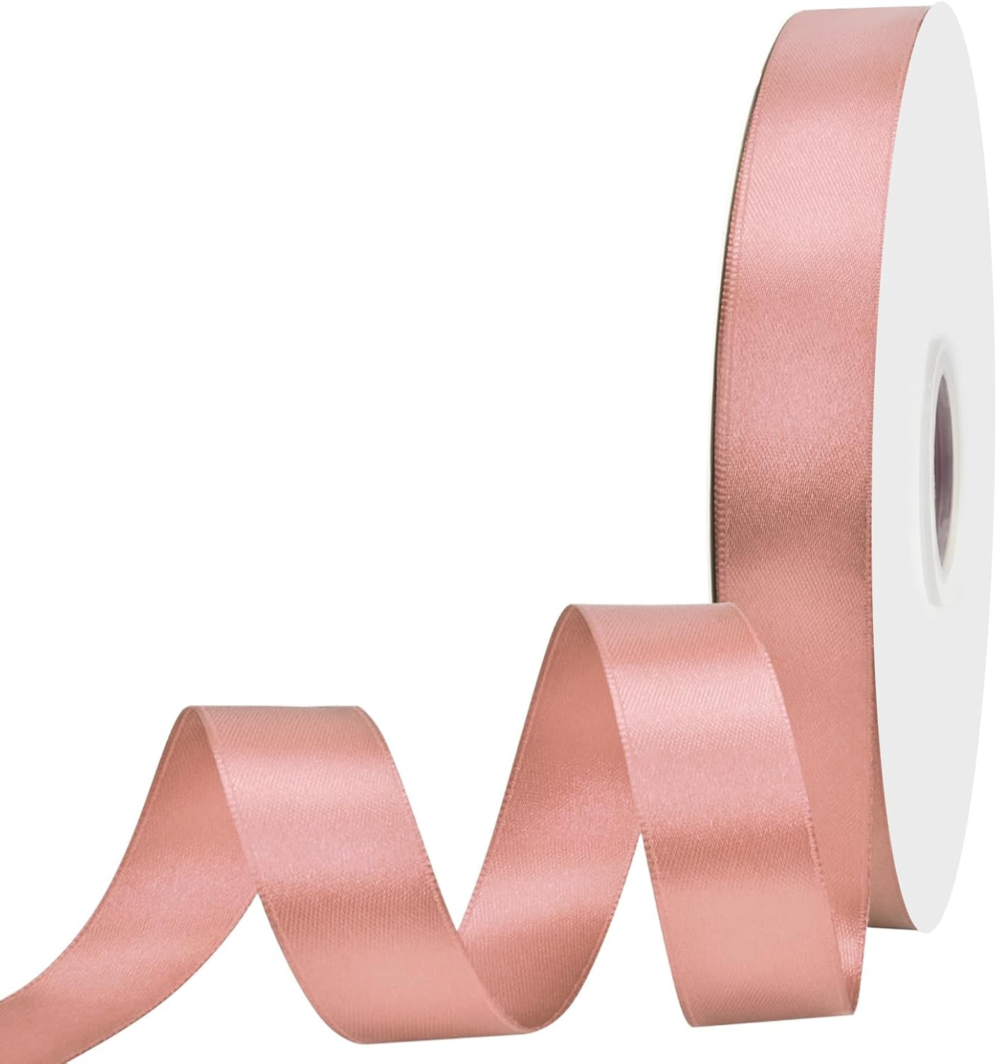 7/8 inch Wide 100 Yards Double Face Peach Satin Ribbon Fabric Ribbon for Gift Wrapping Very Suitable for Weddings Decoration Bouquet Balloons Arts Craft Sewing Hair Bow Invitation