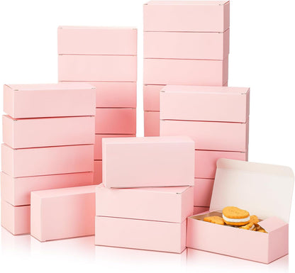 36 Pcs Pink Bakery Boxes 5.5 x 2.76 x 1.77 Inch Cookie Boxes Pastry Box for Cupcakes, Desserts, Cookies, Candies Donuts Cookie Containers for Party Favor and Gifts