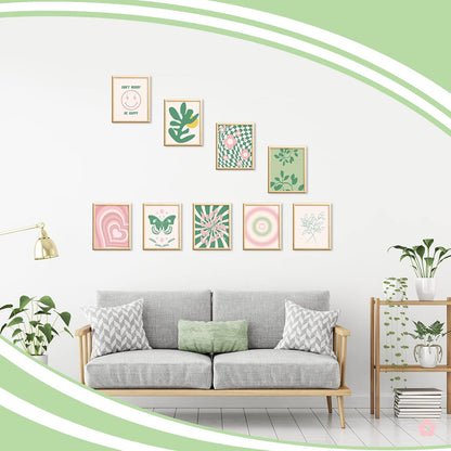 9 Pcs Aesthetic Danish Pastel Room Decor, 8 x 10