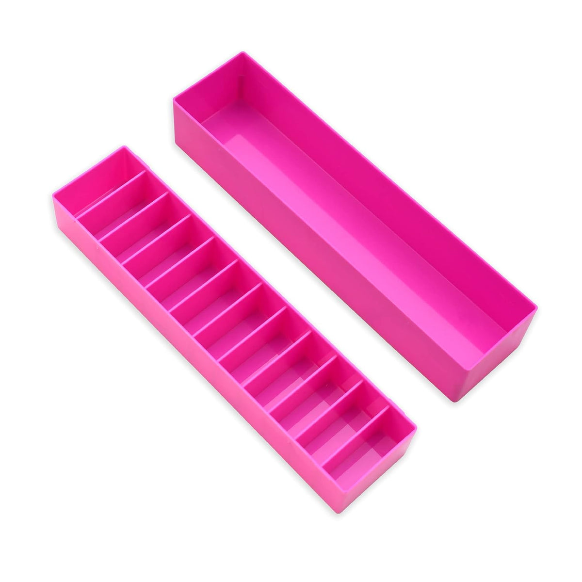 12-Slot Clipper-Blade Caddy, Grooming and Barber Blade Organizer, Professional Barber Supplies, Barber Case and Stylist Station Accessories, (Pink)
