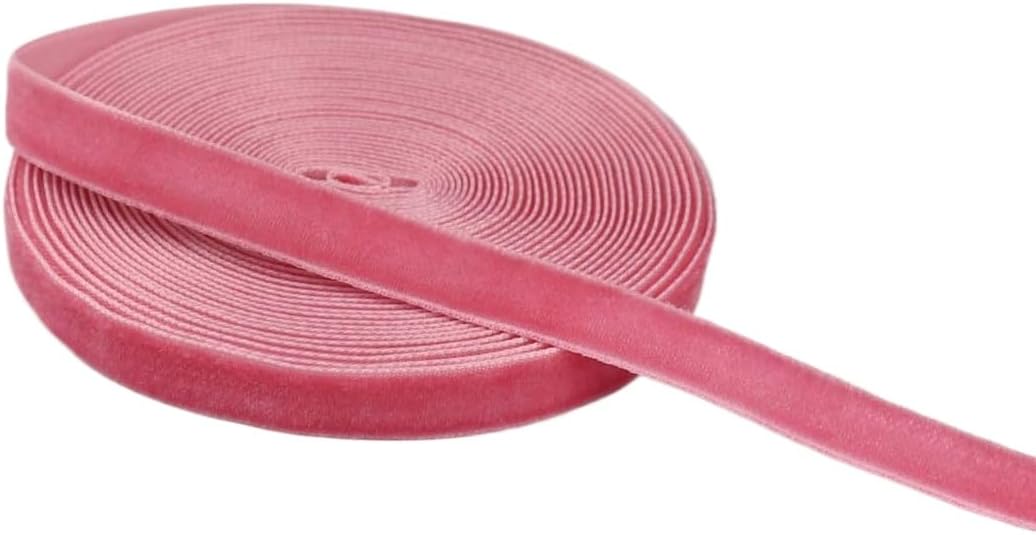 Velvet Ribbon for Gift Wrapping Christmas Decoration (07 (Peach),3/8'' (10mm) x 5 Yards)