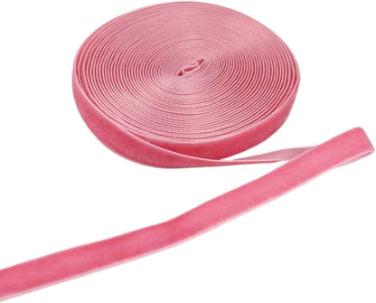 Velvet Ribbon for Gift Wrapping Christmas Decoration (07 (Peach),3/8'' (10mm) x 5 Yards)