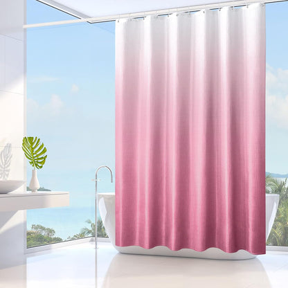 Pink Ombre Fabric Shower Curtain for Bath Decor, 72 x 72