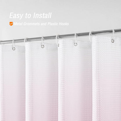 Pink Ombre Fabric Shower Curtain for Bath Decor, 72 x 72