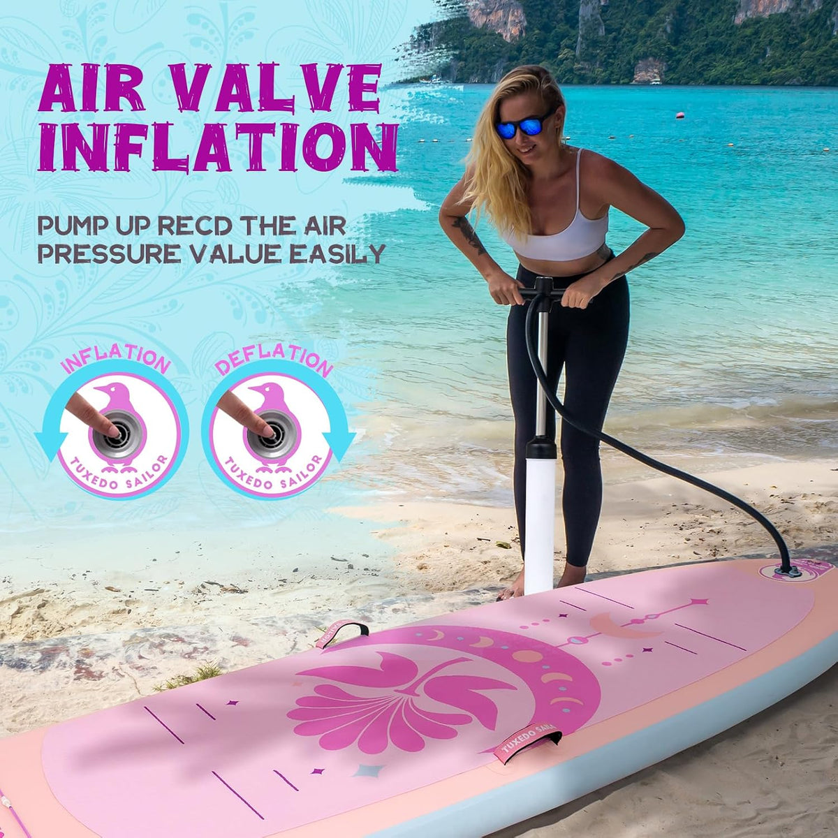 Inflatable Paddle Board with Accessories 10'6''/11'Stable SUP