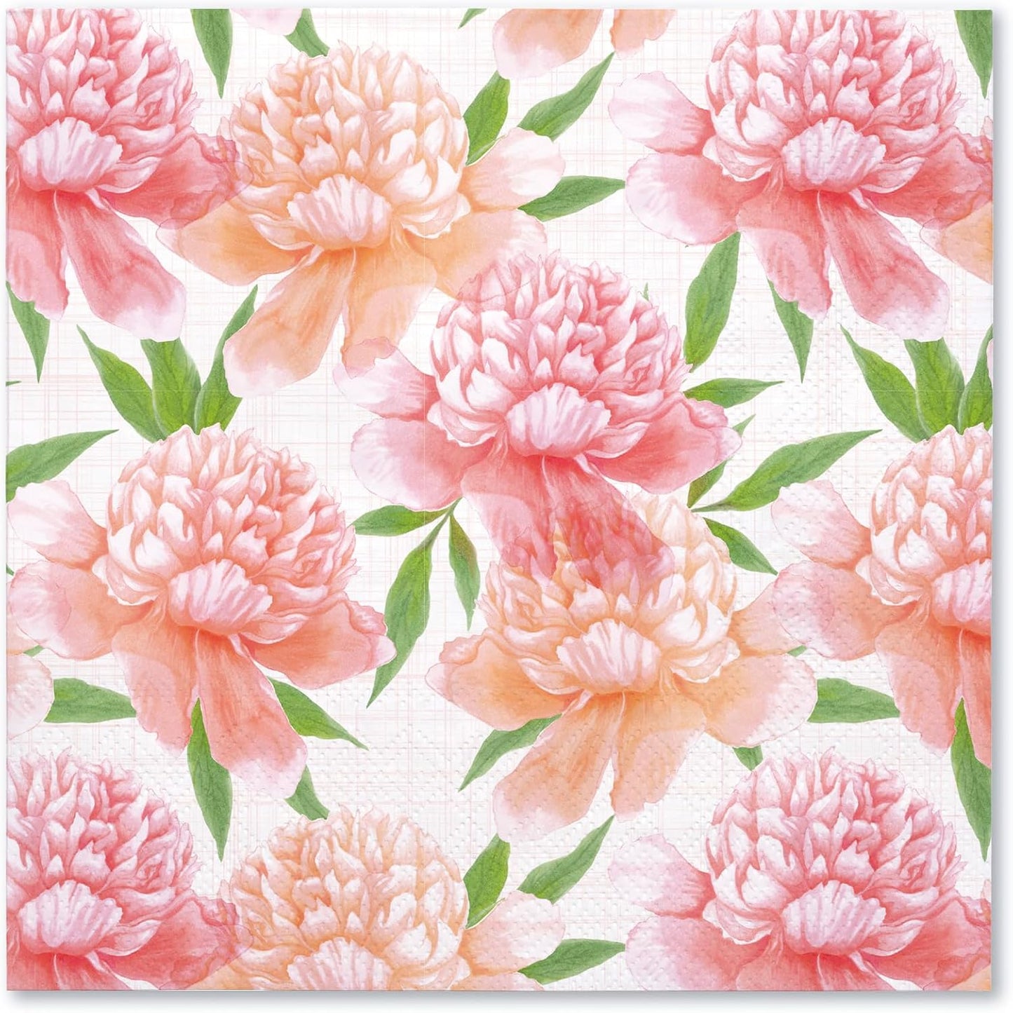 WRAPAHOLIC 50Pcs Watercolor Pink Floral Napkins - 3 Ply Disposable Paper Luncheon Napkin for Wedding Birthday Bridal Tableware Party Supplies - 6.5 x 6.5 In
