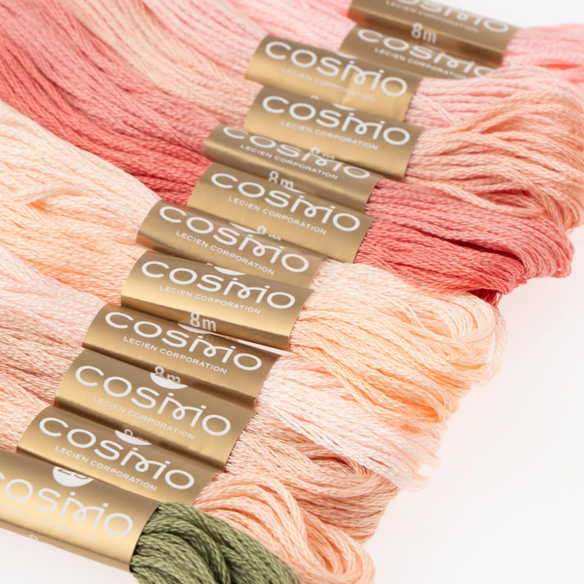 Lecien No. 162400-13 , Thread Assorted Pack by Nicki Franklin Peaches and Cream, 12 Piece Set