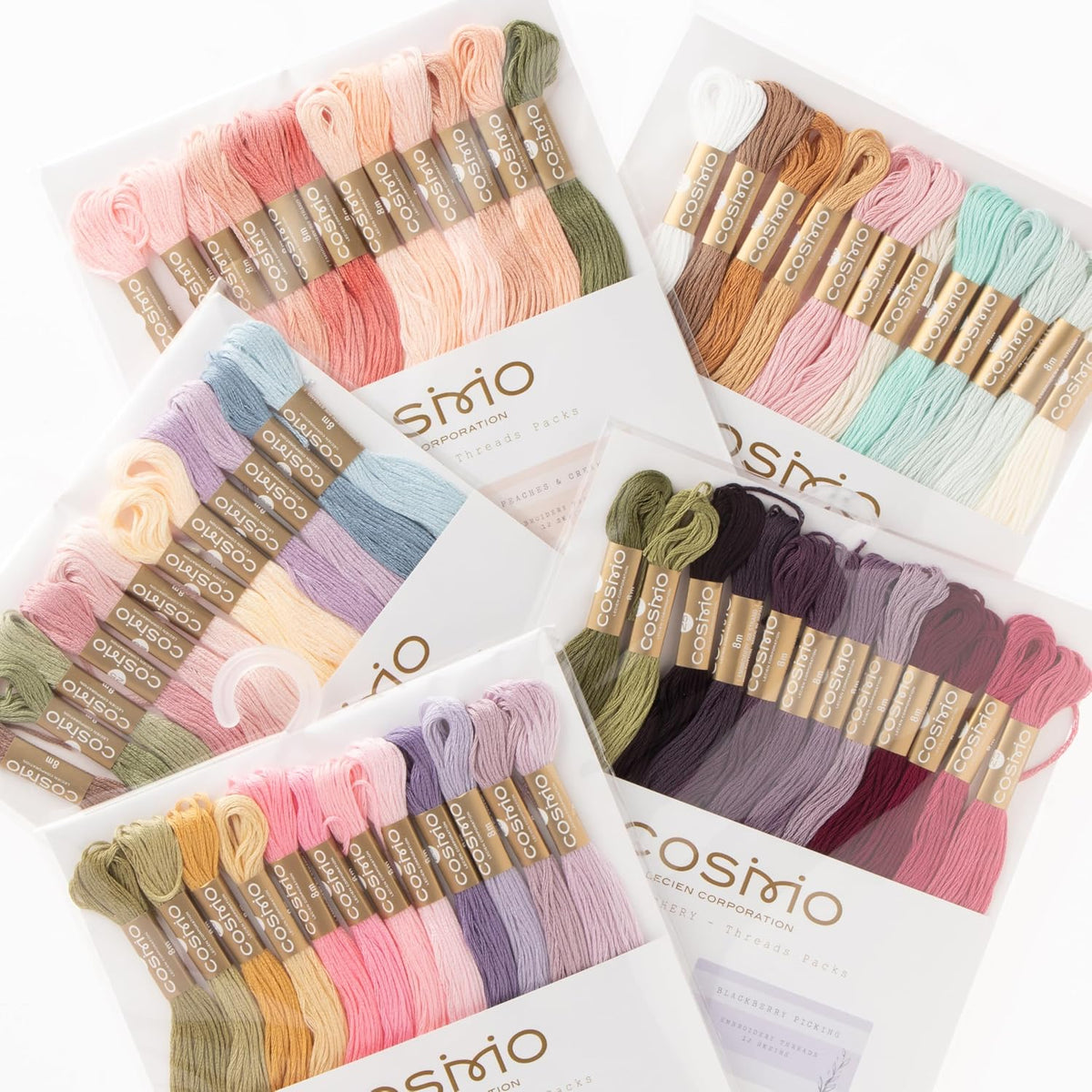 Lecien No. 162400-13 , Thread Assorted Pack by Nicki Franklin Peaches and Cream, 12 Piece Set
