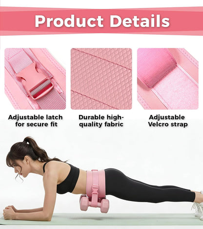 Hip Thrust Belt for Dumbbells, Kettlebells & Plates, Adjustable Booty Belt with Slip-Resistant Padding, Comfortable Glute Bridge Weight Belt for Home & Gym Workouts