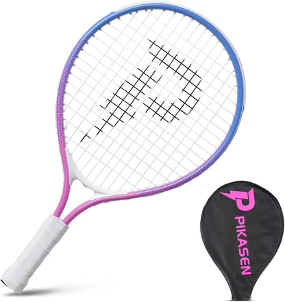 17" Kids Tennis Racket Best Starter Kit for Kids Age 4 and Under with Shoulder Strap Bag and Mini Tennis Racket Toddler Tennis Raquet