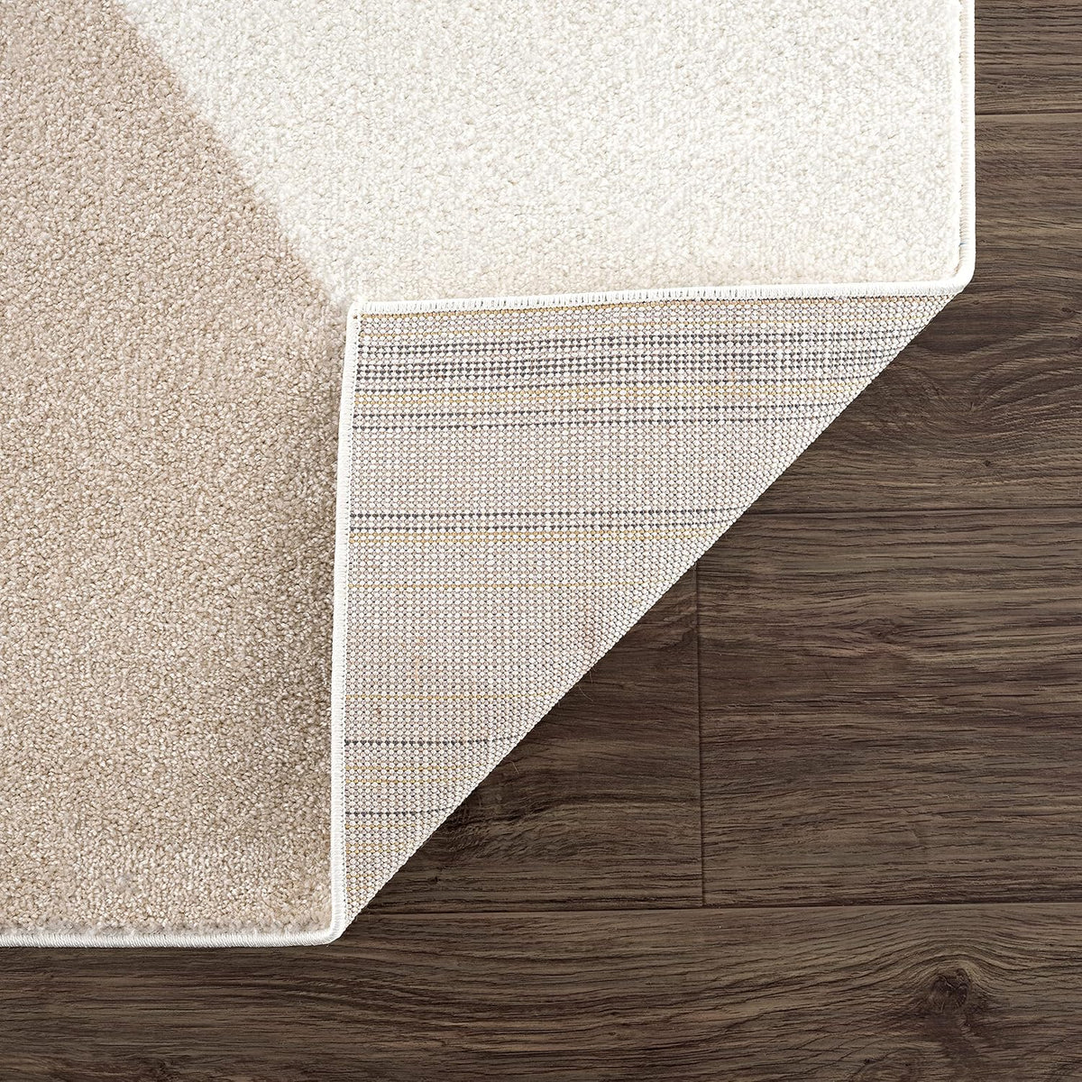 Rugs Cream and Pink 5’3” x 7’6” (5'x8') Contemporary mid-Century Rug with Beige and Pink Geometric Circle. Minimalistic Design Rectangular Area Rug. Turkish Stain Resistant Area Rug.