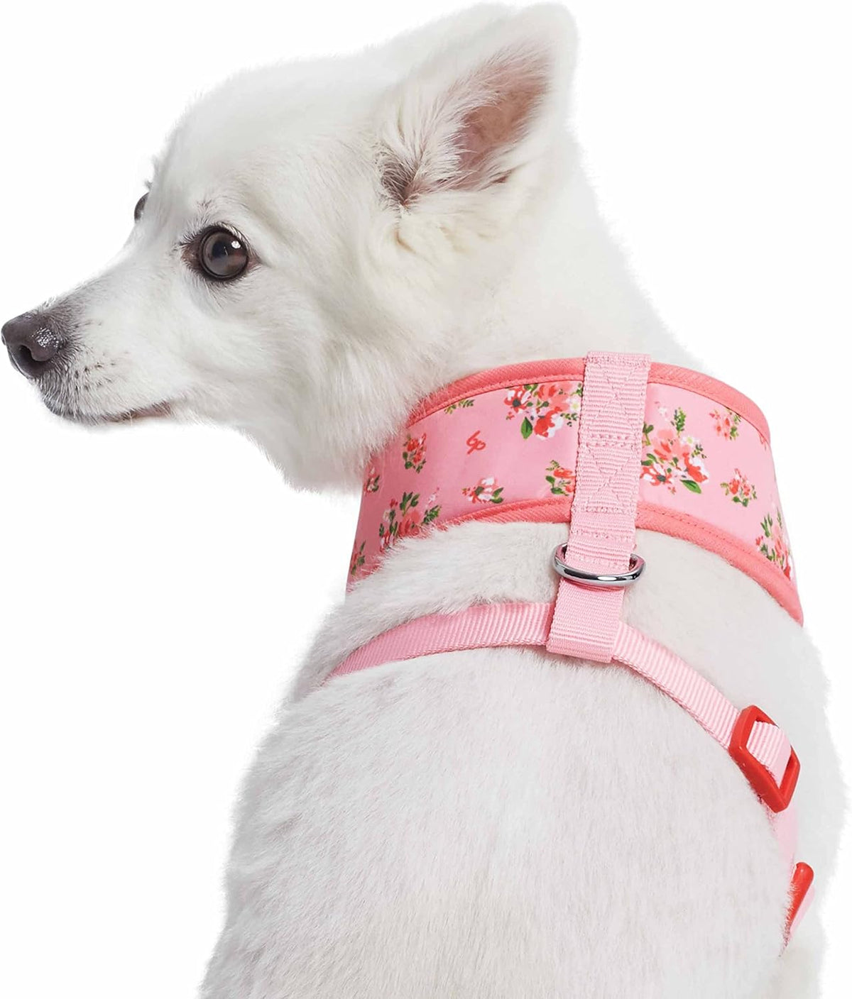Soft & Comfy Spring Scent Inspired Floral Rose Baby Pink Dog Harness Vest, Chest Girth 13" - 16", X-Small, Adjustable Harnesses for Dogs