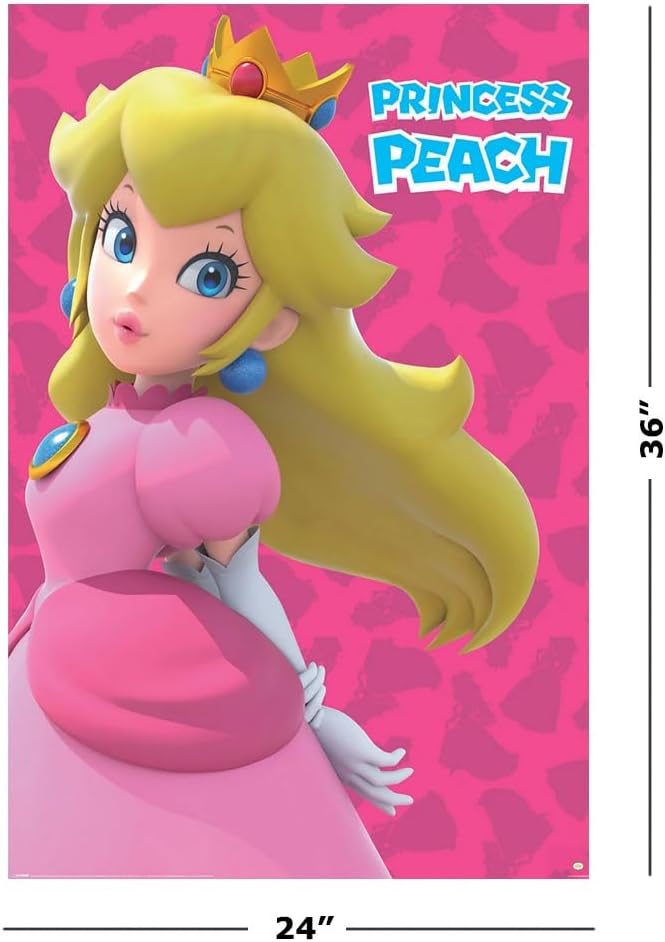 Super Mario Bros. - Gaming Poster (Princess Peach) (Size: 24" x 36")