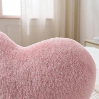 2PCS Heart Throw Pillows Room Decor Home Decor Bedroom Decor,Pink 9"*13"