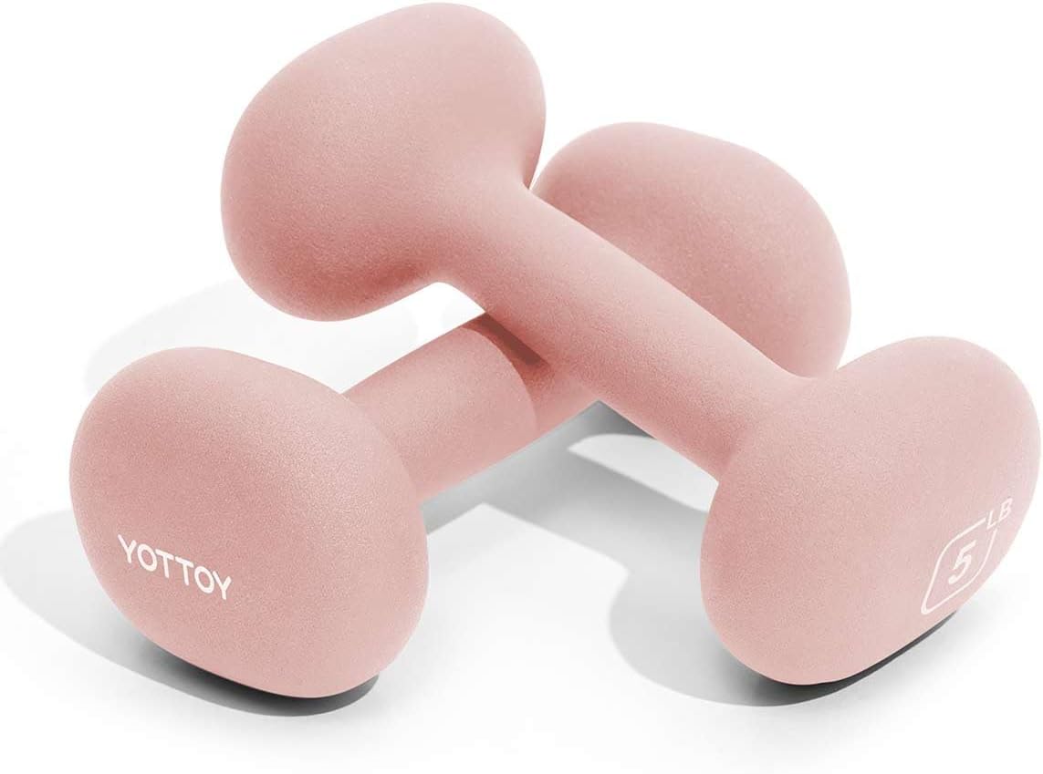 Dumbbell Set of 2,2-15 Pound Hand Weights for Women, Non-Slip Hand Weights for Home Gym, Strength Training, and Full-Body Workouts