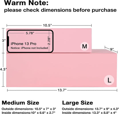 Pink Collapsible Gift Box with Magnetic Closure Lids 13.8x9x4.3 in, Large Bridesmaid Groomsman Proposal Boxes, Rectangle Present Box for Graduation Birthday Storage 1 Pack