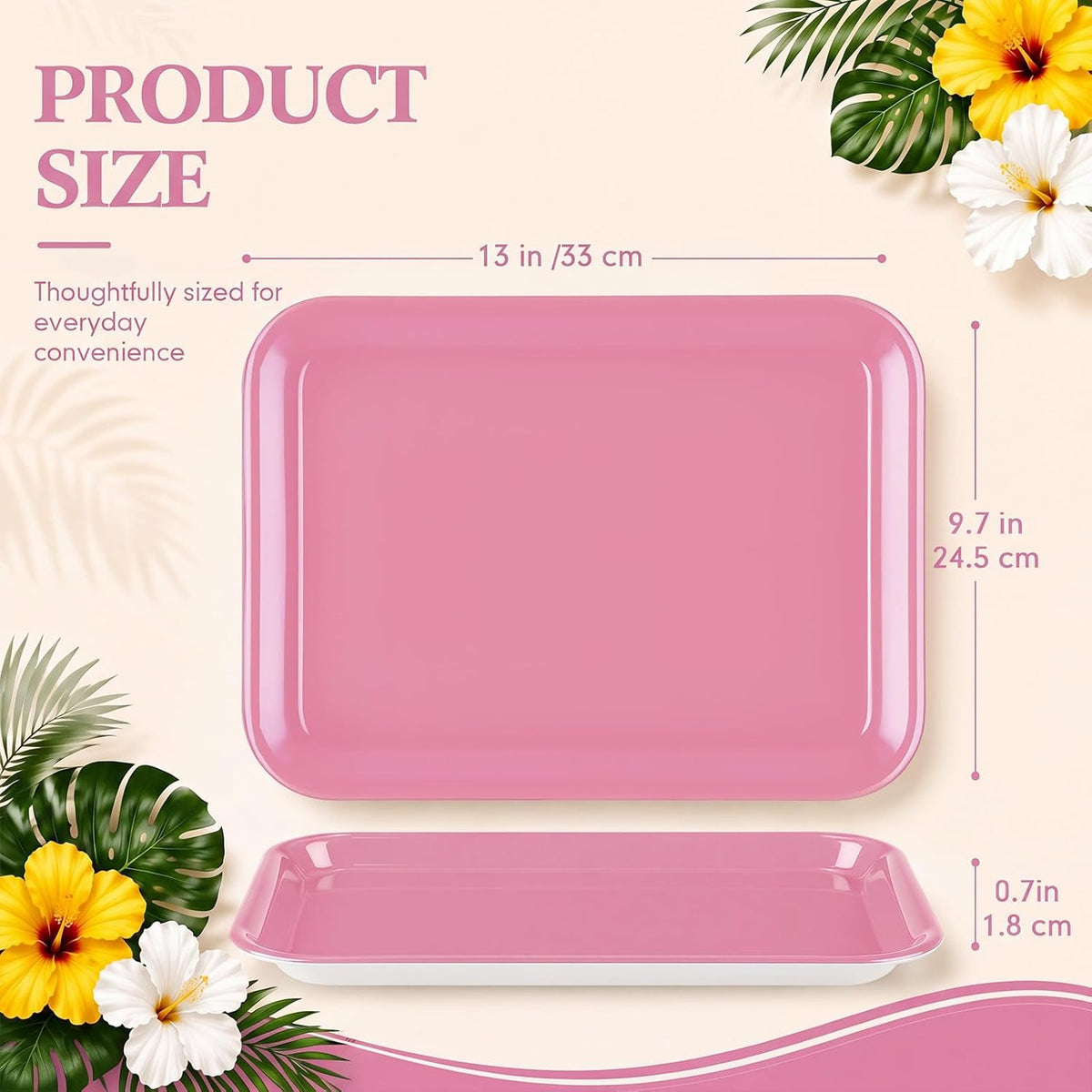 4 Pieces Wedding Serving Trays Melamine Platters