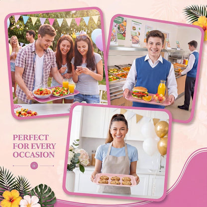 4 Pieces Wedding Serving Trays Melamine Platters