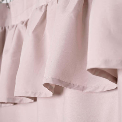 Ruffled Farmhouse Shower Curtain, Blush Pink, 72“W x72”L