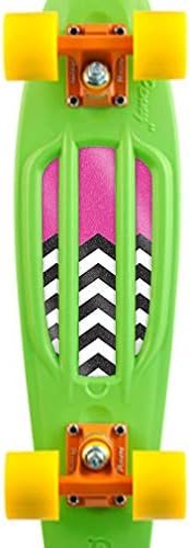 Glossy Glitter Skin for Penny Original 22" Skateboard - Hot Pink Chevron | Protective, Durable High-Gloss Glitter Finish | Easy to Apply, Remove, and Change Styles | Made in The USA