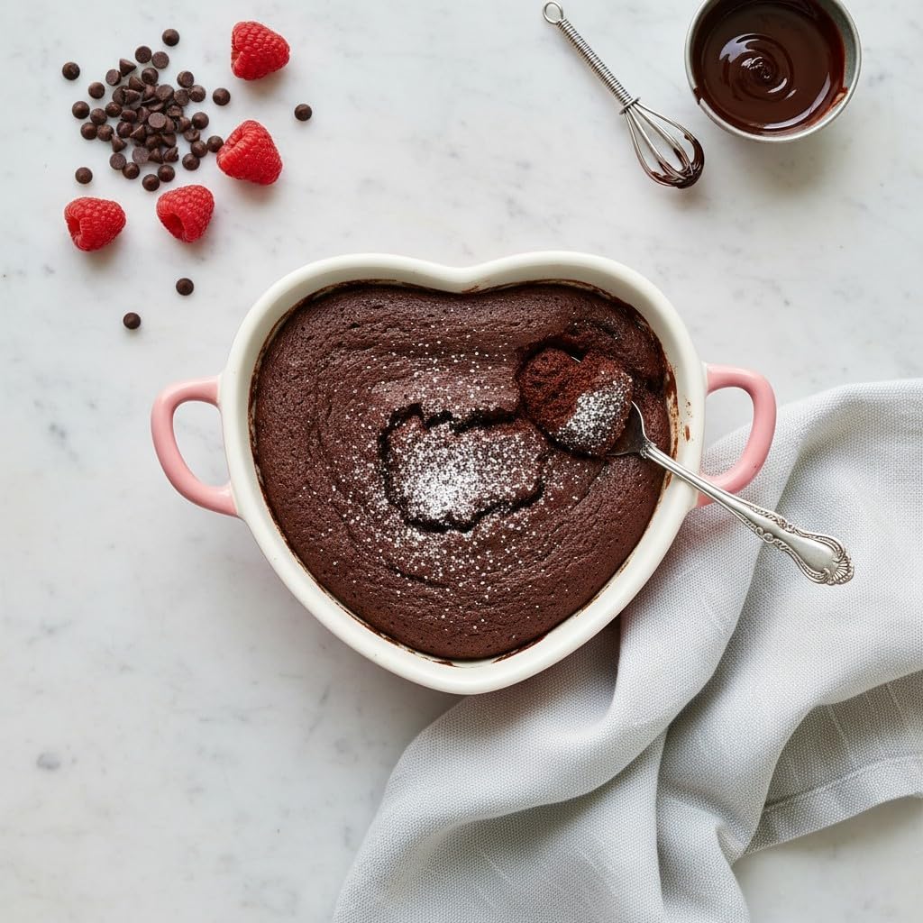 Heart Mini Cocotte Lidded Ramekins, Set of 2, Ceramic Souffle & Baking Dishes, Mini Dutch Oven (Pink Hearts)