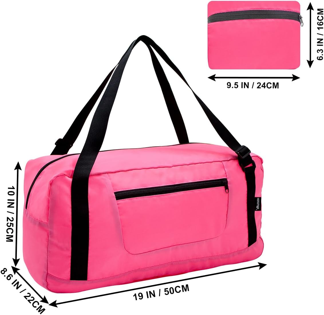 Foldable Travel Duffel Bag For Women & Men Luggage Great for Gym - pink