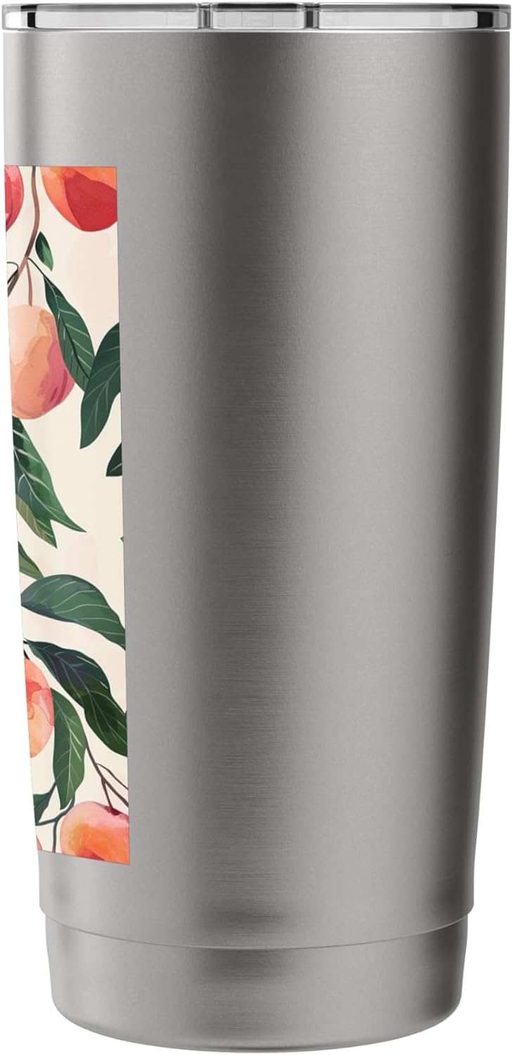 Cute Minimalist Fruit Pattern Art Peach Stainless Steel Insulated Tumbler