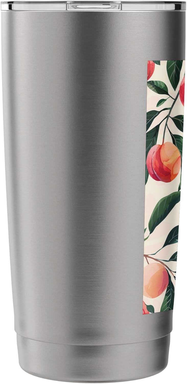 Cute Minimalist Fruit Pattern Art Peach Stainless Steel Insulated Tumbler