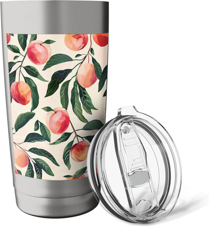 Cute Minimalist Fruit Pattern Art Peach Stainless Steel Insulated Tumbler