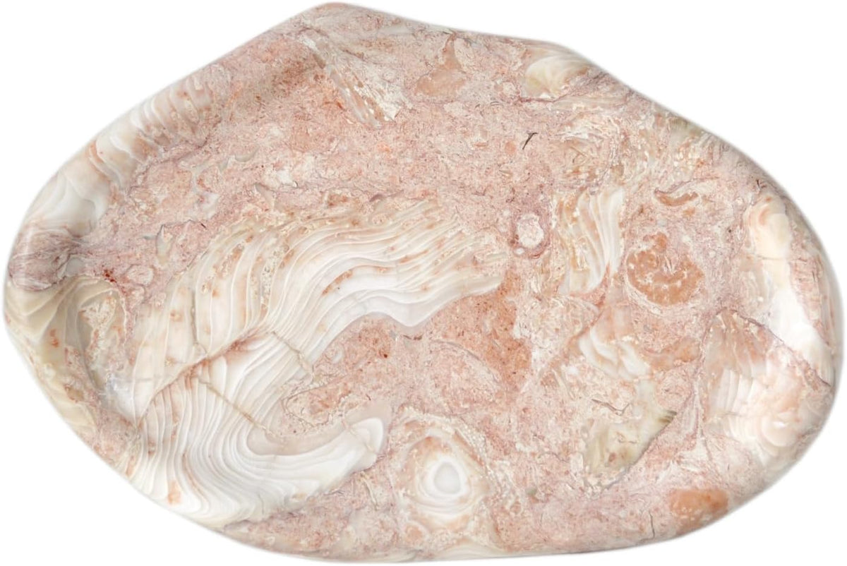 Natural Marble Cloud Shape Vanity Tray Luxury Home Decor (Pink)