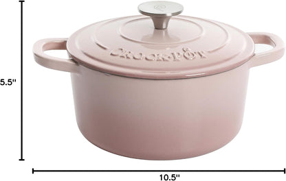 Crock-Pot Artisan Round Enameled Cast Iron Dutch Oven, 7-Quart, Pistachio Green