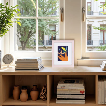 8x10 Frame with Mat for 5x7, Real Glass, Pink