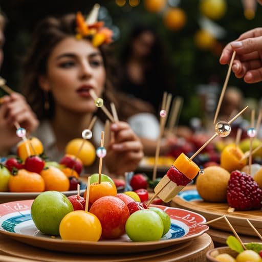 120 pcs 5.9in long Pearl Cocktail Picks,Pink Ball Food Sticks Charcuterie Boards Accessories,Bamboo Skewers for Appetizers Drinks Fruit.