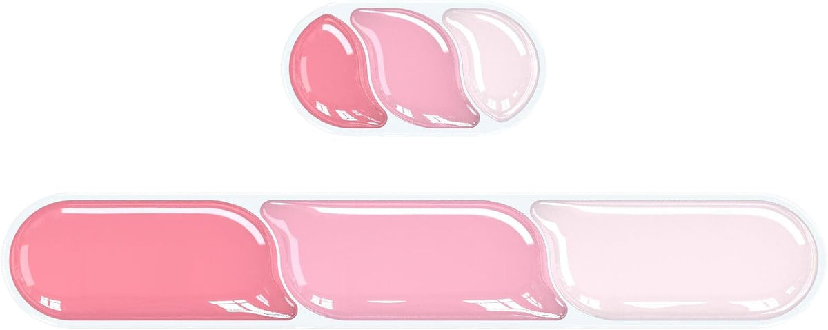 Gel Keyboard and Mouse Wrist Rest Set, Ergonomic Keyboard Wrist Rest, Pink