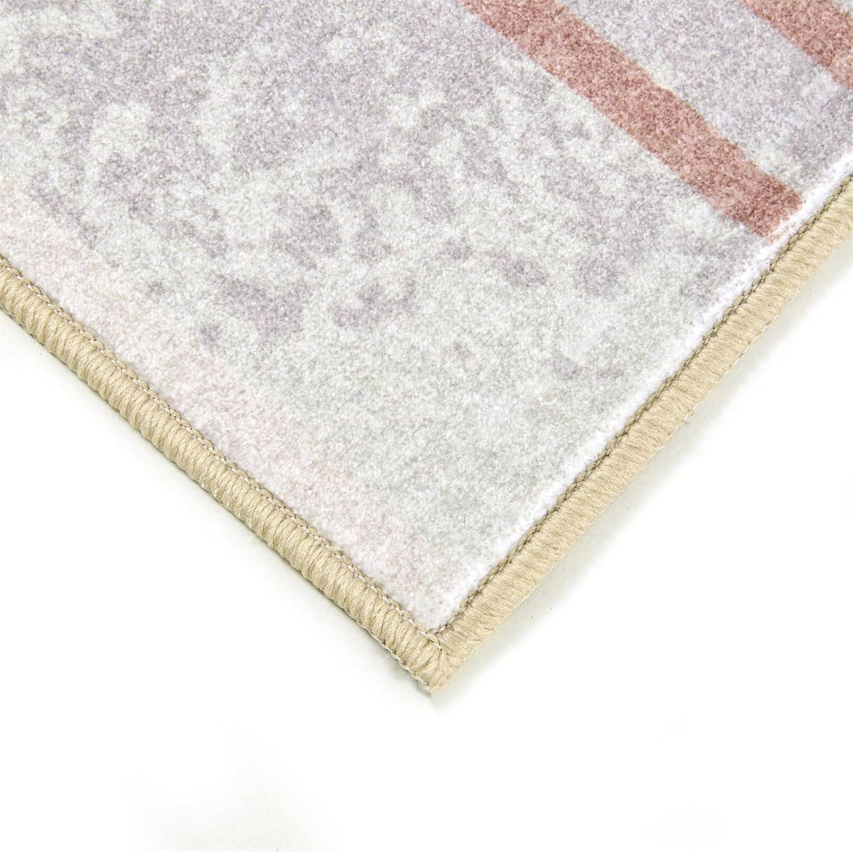 Cute Pink Nuresry Rug Washable, Boho Modern Contemporary Aesthetic 5x7 Area Rugs for Bedroom Dining Living Room Dorm, Abstract Art Tropical Leaves Thin Indoor Entryway Rug Carpet