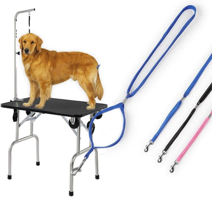 Pet Grooming Loops Leash,Dog Cat Grooming Loop,Adjustable Restraint Rope Harness for Grooming Tables Safety Leash Clip Rope Harness(Pink)
