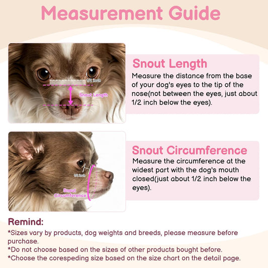 Mesh Dog Muzzle for Short Snout Small Dogs, Adjustable Muzzle for Chihuahua Yorkshire Shih Tzu, Prevent Fierce Barking Biting Eating, for Grooming Vet Visits, Allow to Pant Drink (Pink, XS)