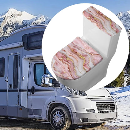 Pink Marble Design Toilet Lid Cover for Bathroom, Soft Toilet Lid Cushion Pads, Fits Most Round Elongated Toilet Lids