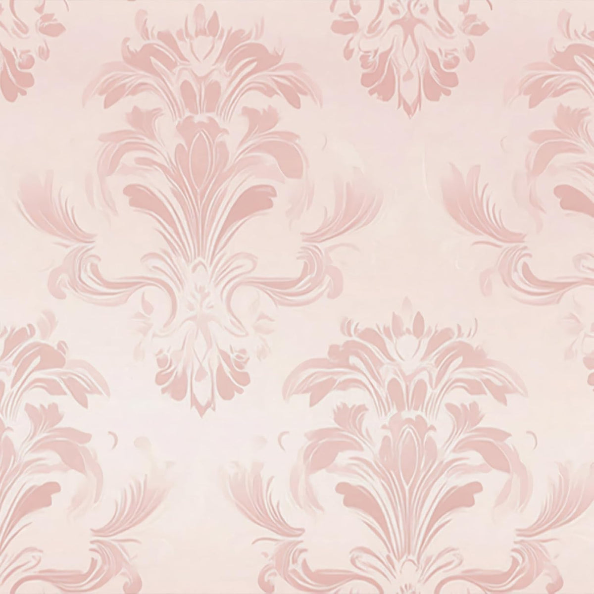 Pink Damask Peel and Stick Wallpaper 118.1x17.7 Inch Vinyl