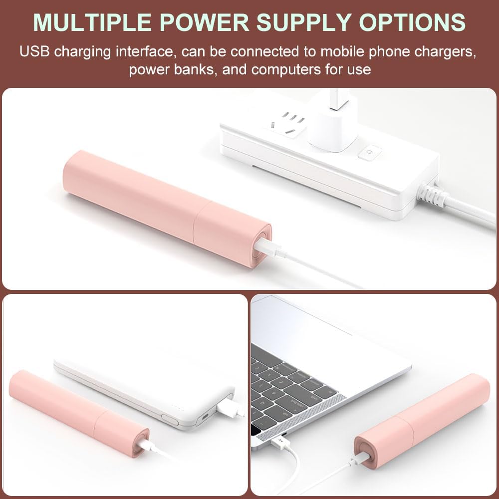 USB Mini Hair Straightener, 2 in 1 Travel Flat Iron for Short Hair