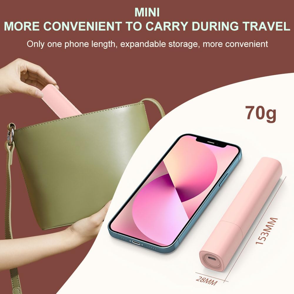 USB Mini Hair Straightener, 2 in 1 Travel Flat Iron for Short Hair
