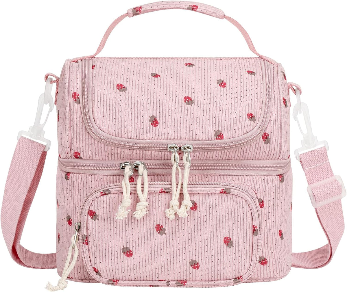 Lunch Box for Women Insulated Double Decker Lunch Bag for Girls